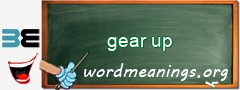 WordMeaning blackboard for gear up